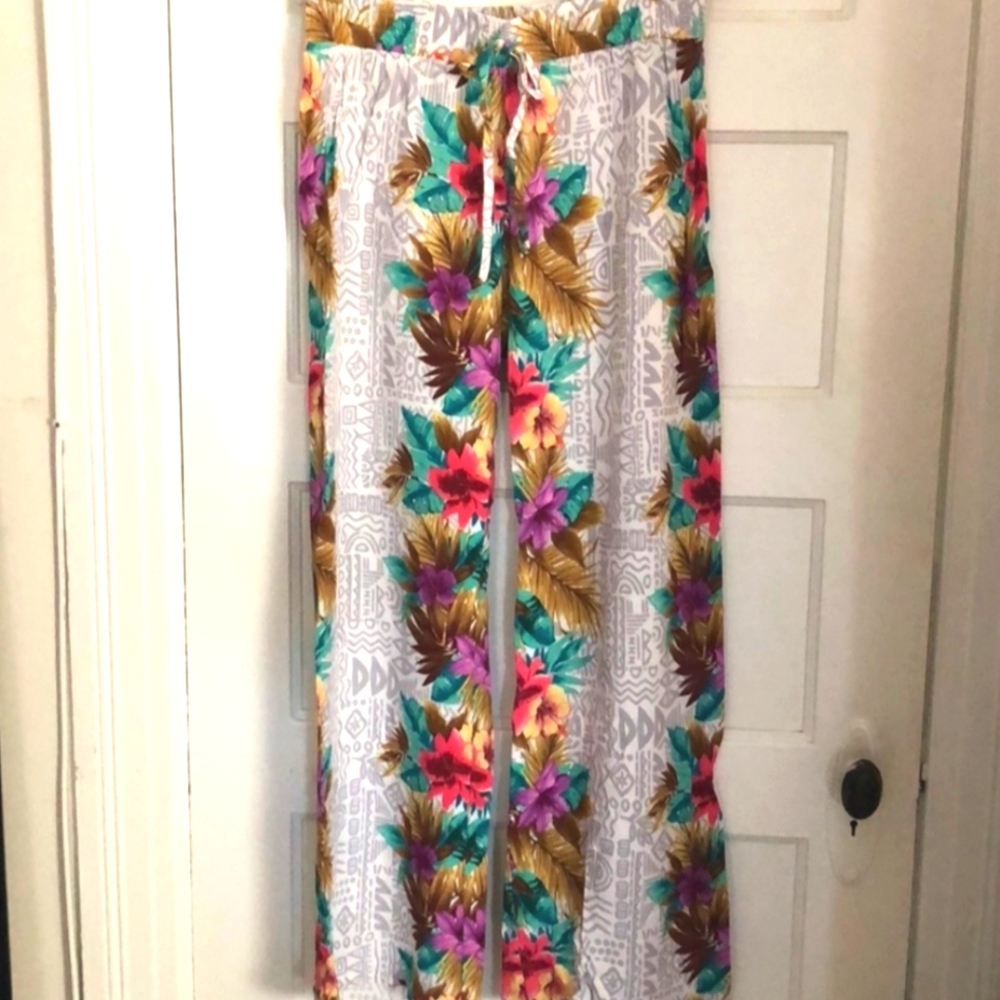 Bebop tropical floral print pants